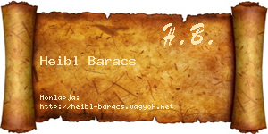Heibl Baracs névjegykártya